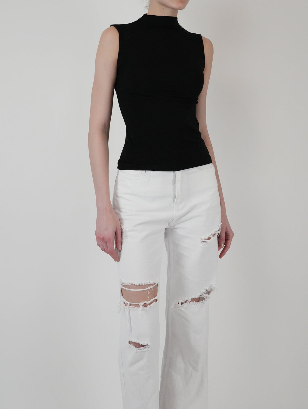 Blanc Destroyed Summer Denim
