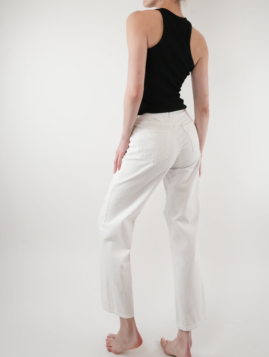 Blanc Destroyed Summer Denim