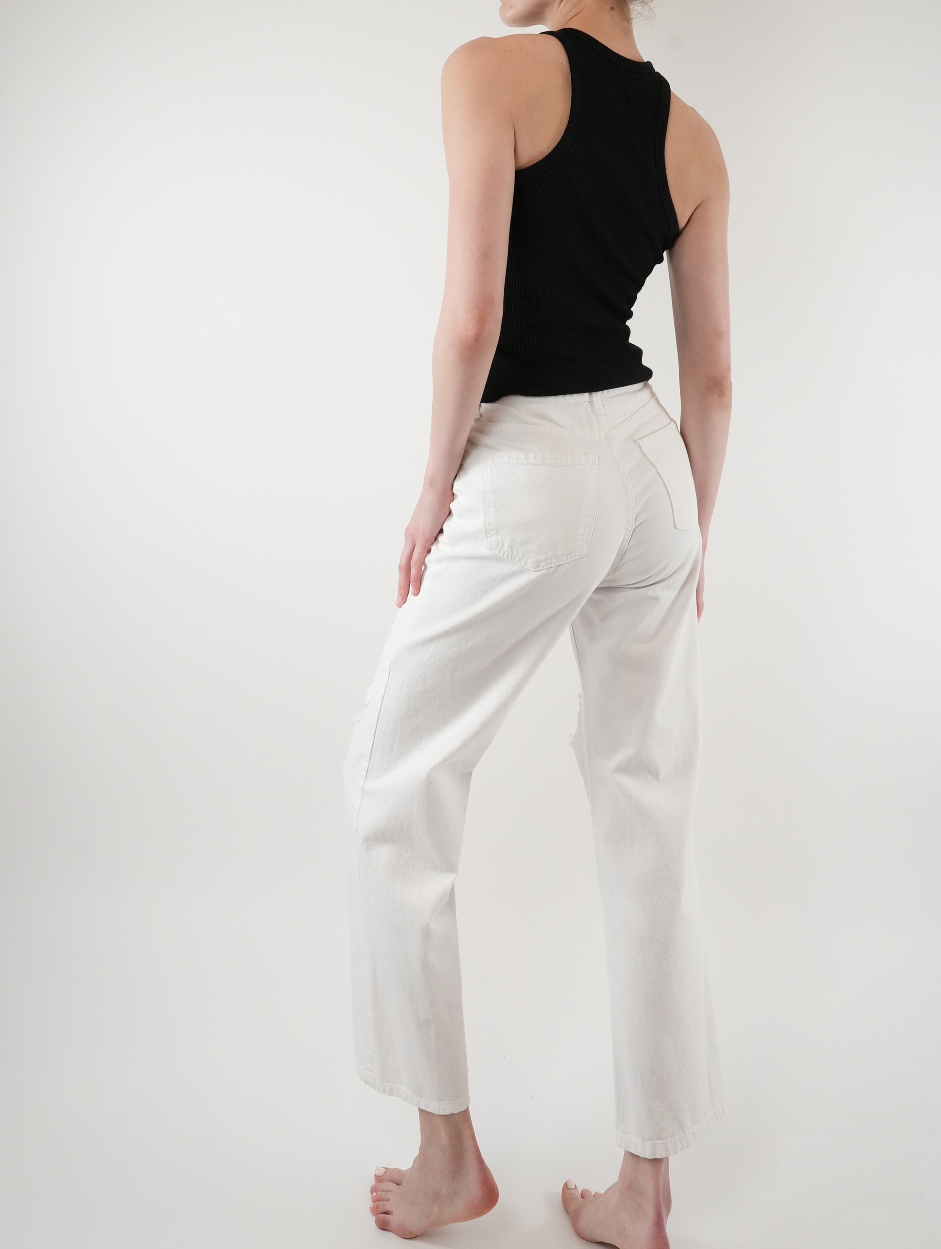Blanc Destroyed Summer Denim