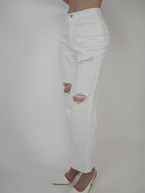 Blanc Destroyed Summer Denim