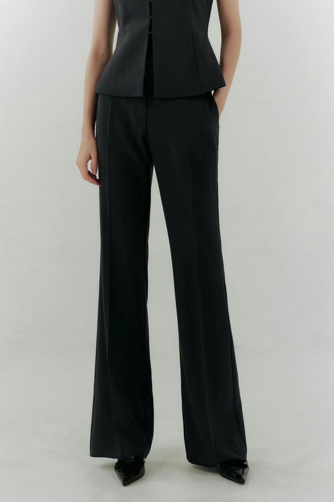 Alex Square Collar Sleeveless Vest Set
