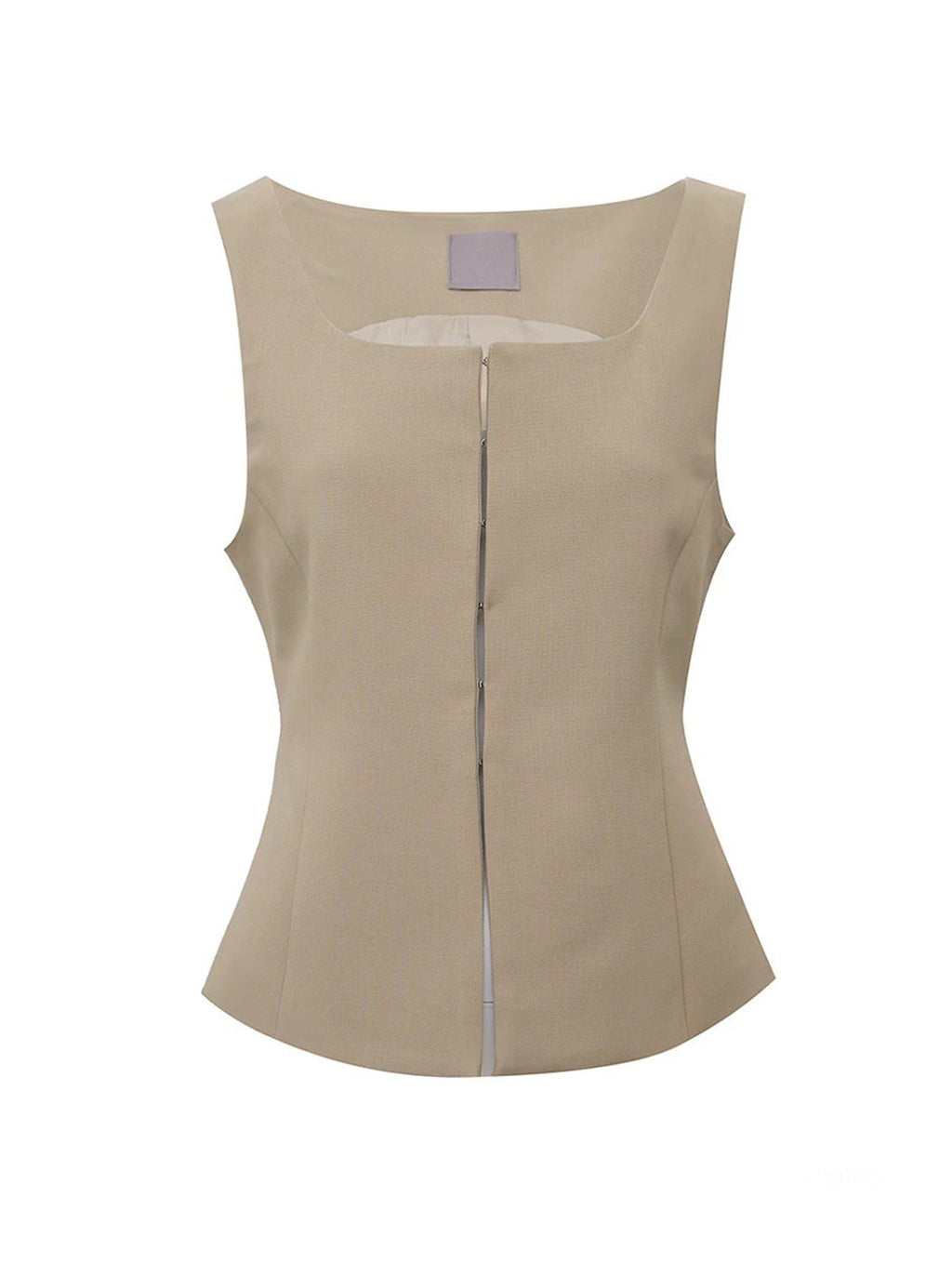 Alex Square Collar Sleeveless Vest Set