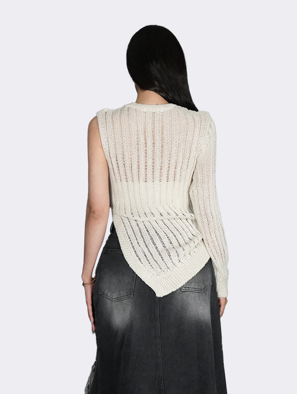 Celia Destroyed Denim Skirt