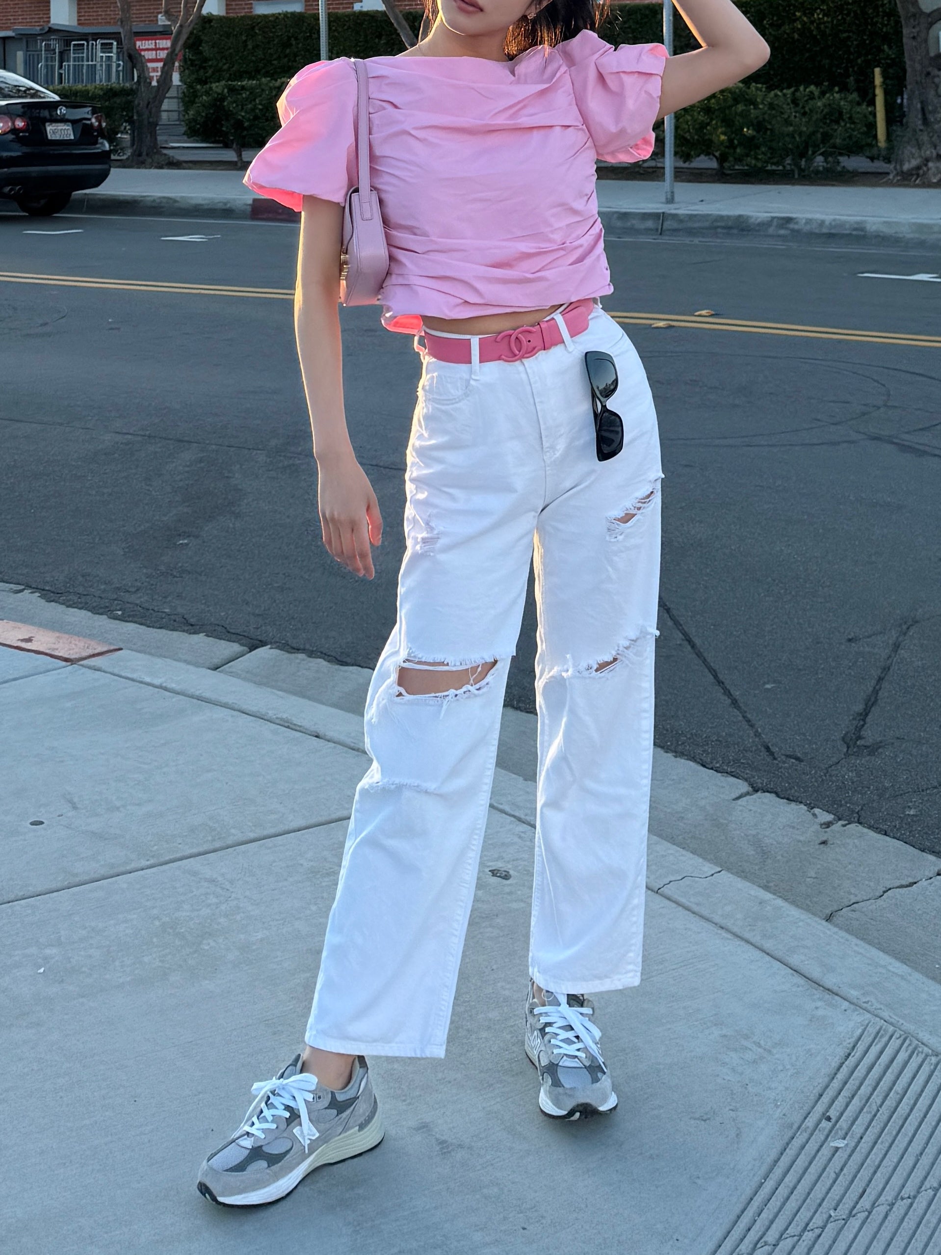 Blanc Destroyed Summer Denim