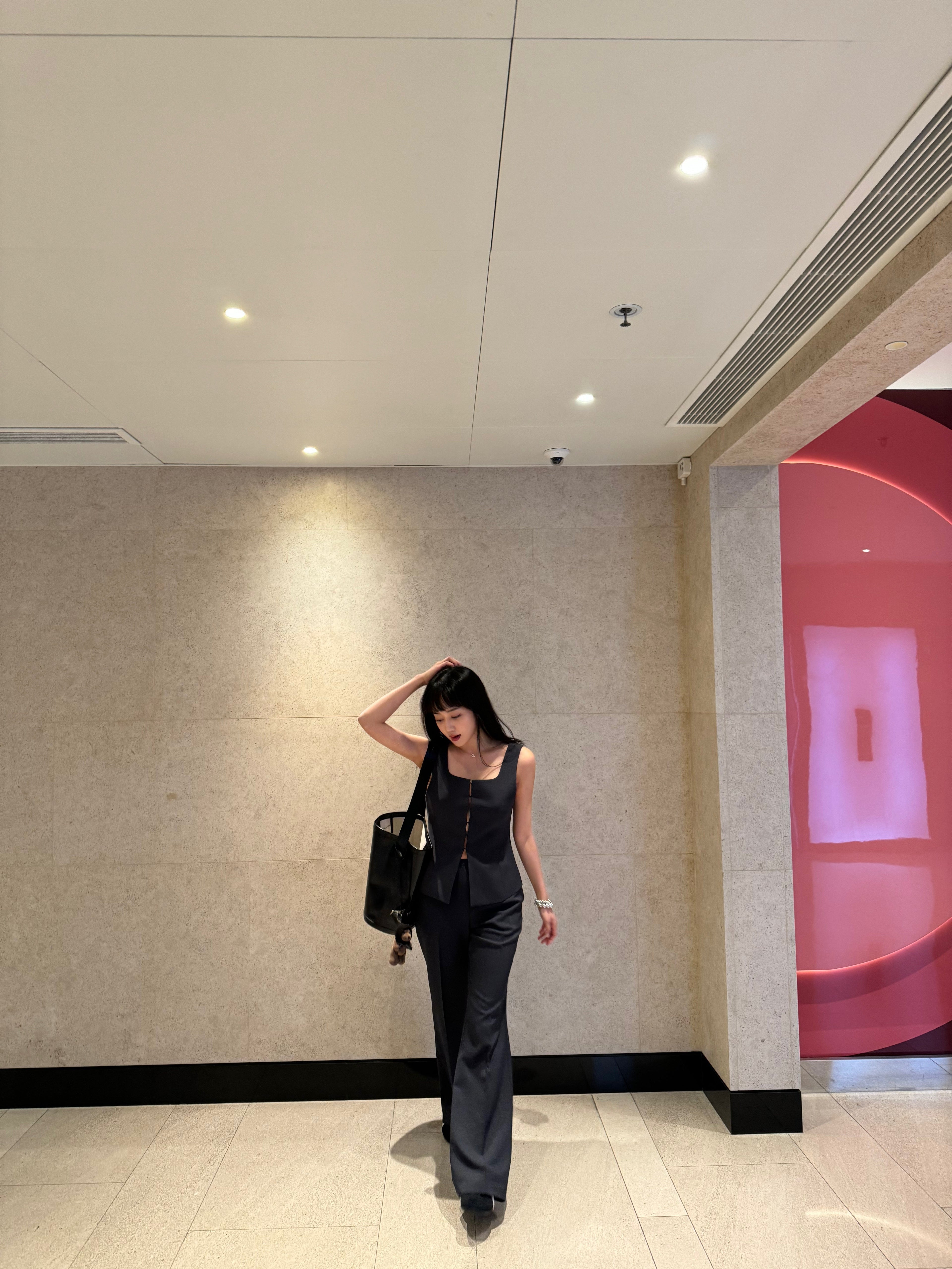 Alex Square Collar Sleeveless Vest Set