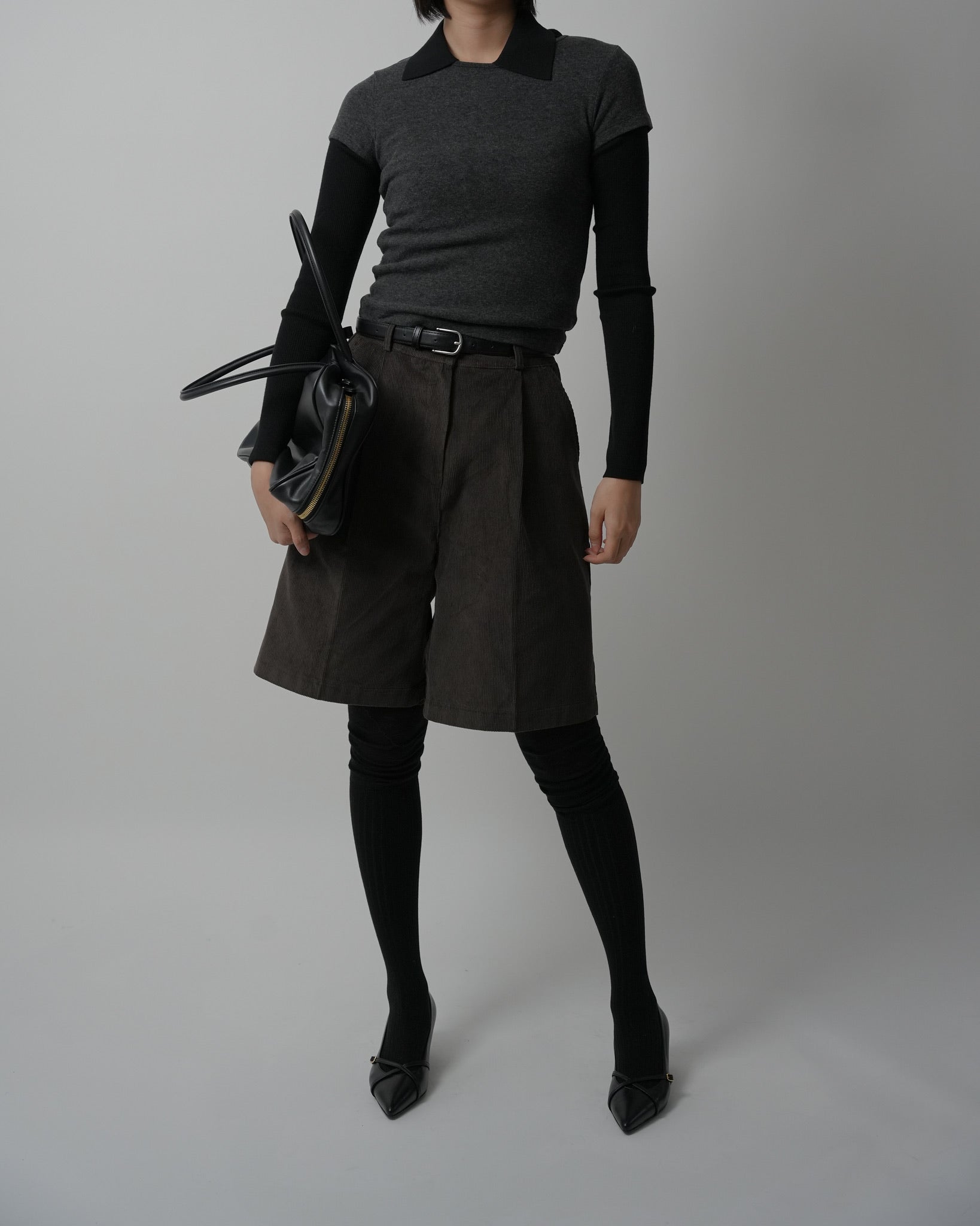 Corduroy Winter Bermuda Pants