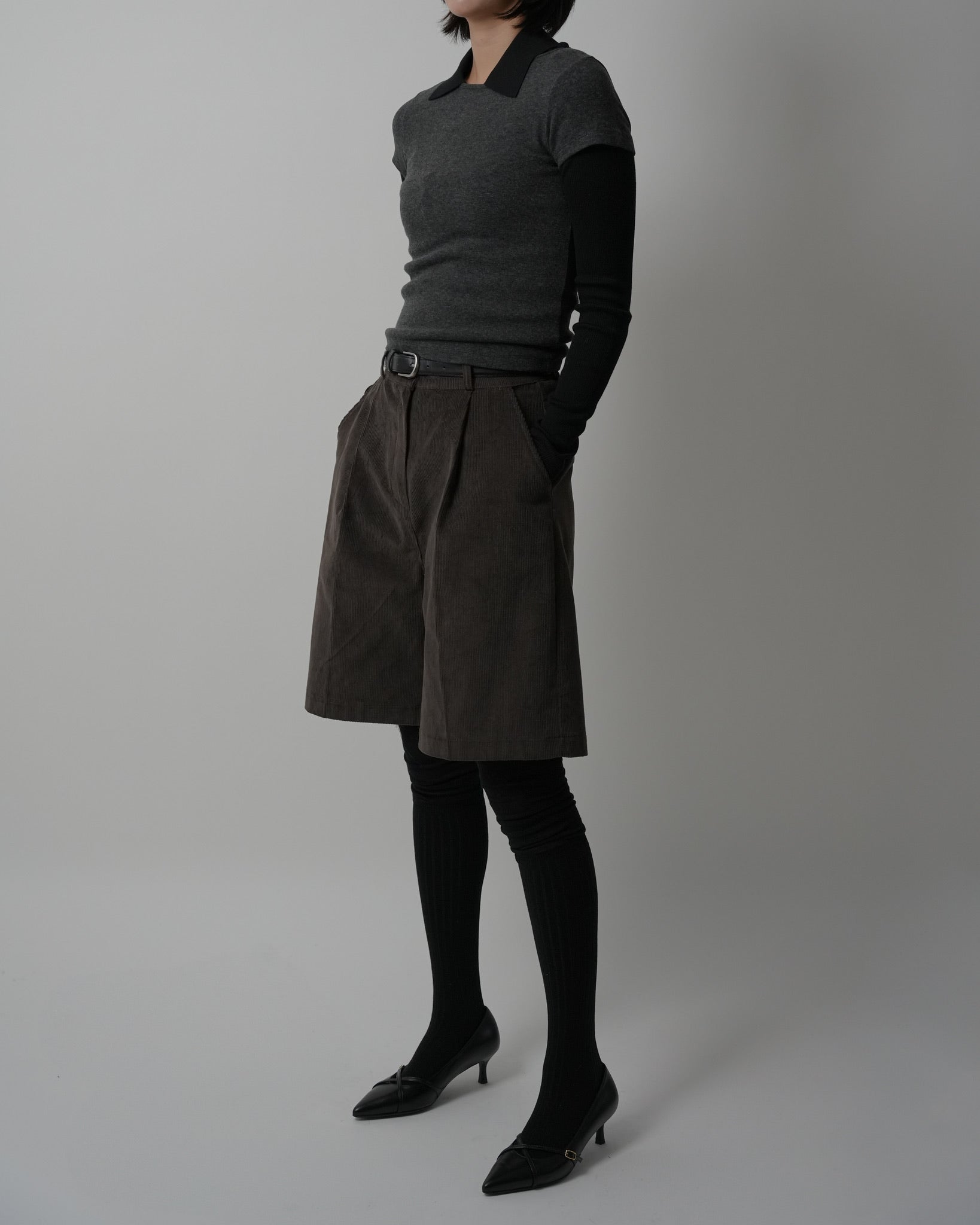 Corduroy Winter Bermuda Pants