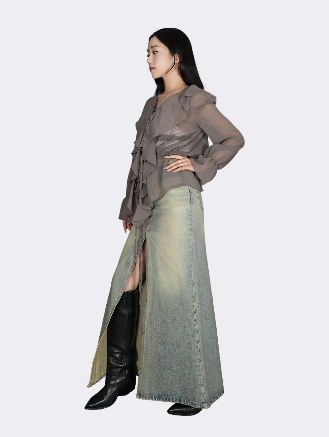 Luce Front Slit Skirt
